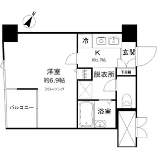 クレール本町【4階】の間取り