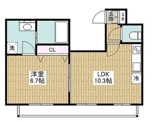 東京都品川区東品川1丁目【マンション】の間取り