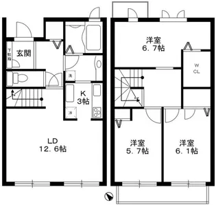 グラシア・フィス北寺尾 E棟【1階】の間取り