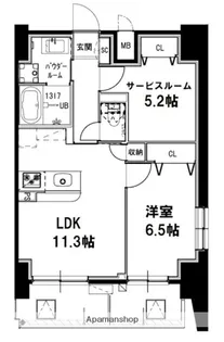 メゾンドアーク南大井【11階】の間取り