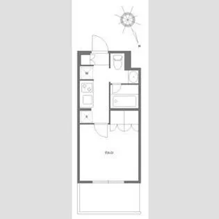 アジールコート東大井【4階】の間取り