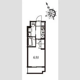 アジールコート東大井【4階】の間取り