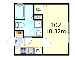 グランドヒル鶴見市場【1階】の間取り