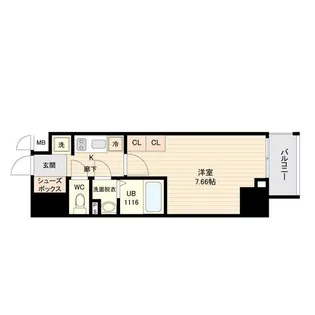 オープンブルーム品川南大井【2階】の間取り