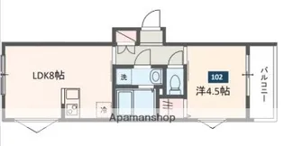 MELDIA蒲田Ⅲ【1階】の間取り