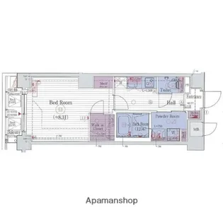 エステムプラザ蒲田TAKARABUNE【7階】の間取り