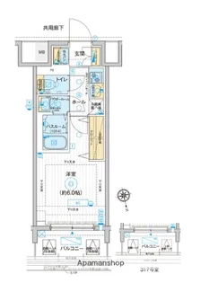 東京都品川区南大井3丁目【マンション】の間取り