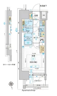 エスタート品川南大井【8階】の間取り