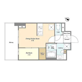 ドゥーエ横濱鶴見【6階】の間取り