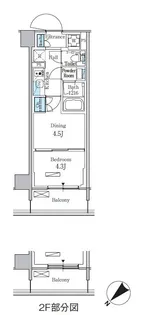 パークアクシス品川南大井パークフロント【2階】の間取り