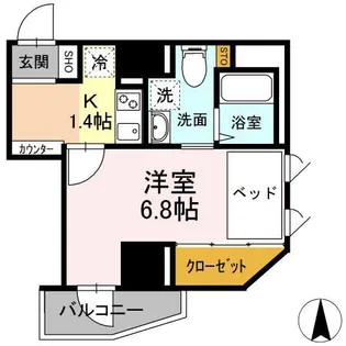 グランジット白金高輪【3階】の間取り
