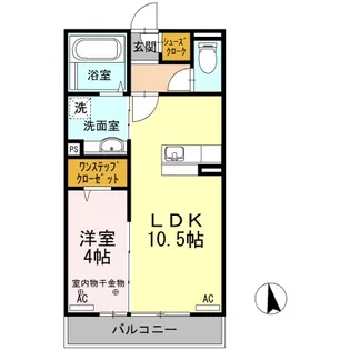 ブルーム【1階】の間取り