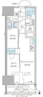 パークアクシス品川天王洲アイル【6階】の間取り