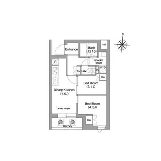 コンフォリア・リヴ南品川【5階】の間取り