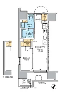 プラウドフラット大井町【3階】の間取り