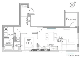 GRANDUO TOGOSHIGINZA【1階】の間取り