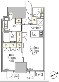 ザ・パークハビオ大森山王【3階】の間取り