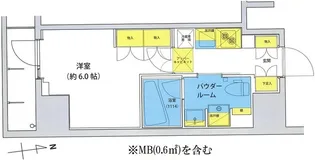 アジールコート北品川【8階】の間取り