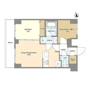 AUGUSTA RESIDENCE大森【9階】の間取り