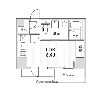 シーズンフラッツ大井町【4階】の間取り