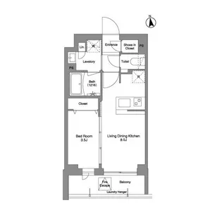 コンフォリア戸越公園【3階】の間取り