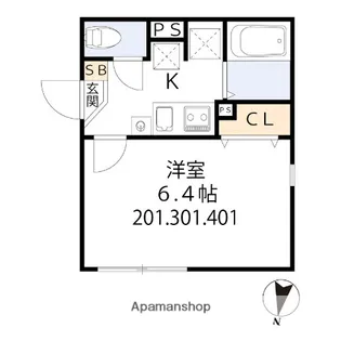 グラシア・ベイ大森【3階】の間取り