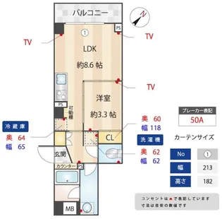ZOOM下丸子【2階】の間取り