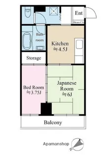 御田八幡ビル【6階】の間取り