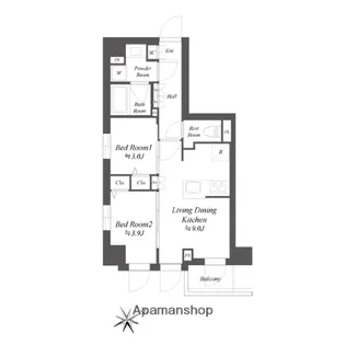 ブランシエスタ品川大井町パークエッジ【2階】の間取り