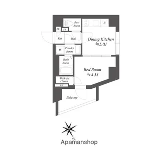 ブランシエスタ品川大井町パークエッジ【4階】の間取り