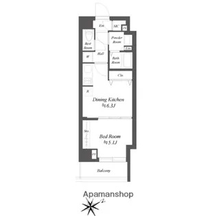 ブランシエスタ品川大井町パークエッジ【1階】の間取り