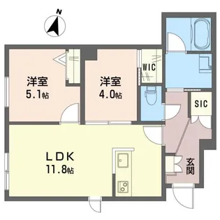 フルール【1階】の間取り