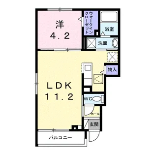 メゾンわかば【1階】の間取り