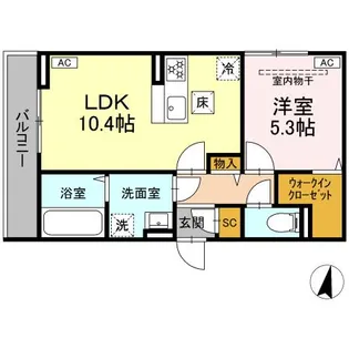 D PAINA 浅田【1階】の間取り