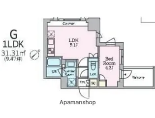 クレストコート旗の台【2階】の間取り