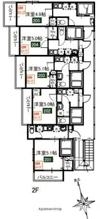 MELDIA雑色【2階】の間取り