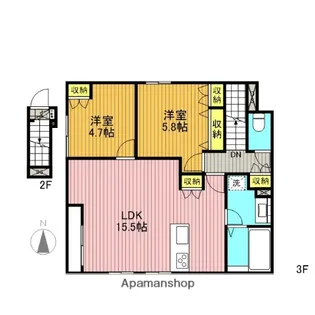 VILLA MALAIKA【3階】の間取り