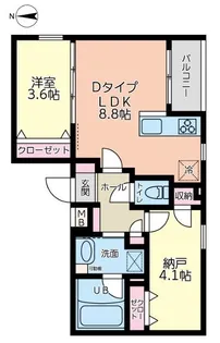 アストランセ【201号室】の間取り