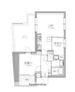 TASUKI RICHESSE洗足【4階】の間取り