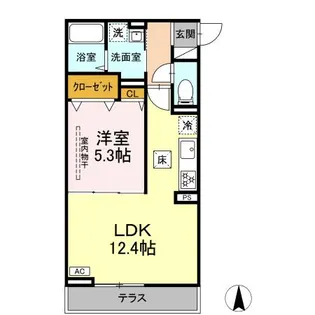 D PAINA 矢向【1階】の間取り