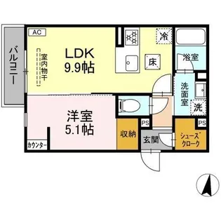 D’BLESS川崎 EAST【1階】の間取り