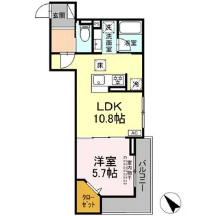 D’BLESS鶴見市場【1階】の間取り