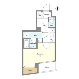 スタイリオ東品川【5階】の間取り