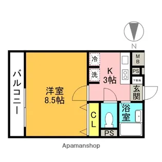 ファインクレスト笹塚【3階】の間取り