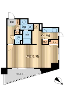 TKフラッツ渋谷【9階】の間取り