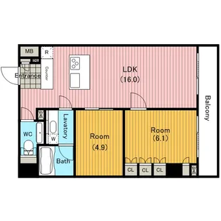 アーデン芝公園【15階】の間取り