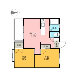 グリーンウェーブ北の台【3階】の間取り
