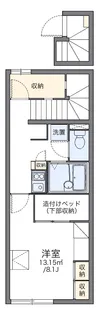 レオパレスヴィラージュ【2階】の間取り