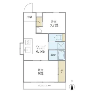 カーサグリーンプラザ【1階】の間取り