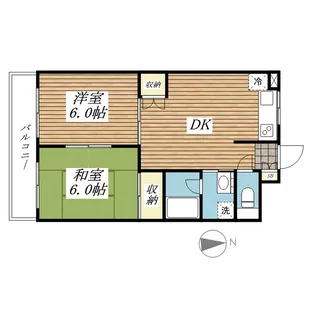 レオドール府中【1階】の間取り